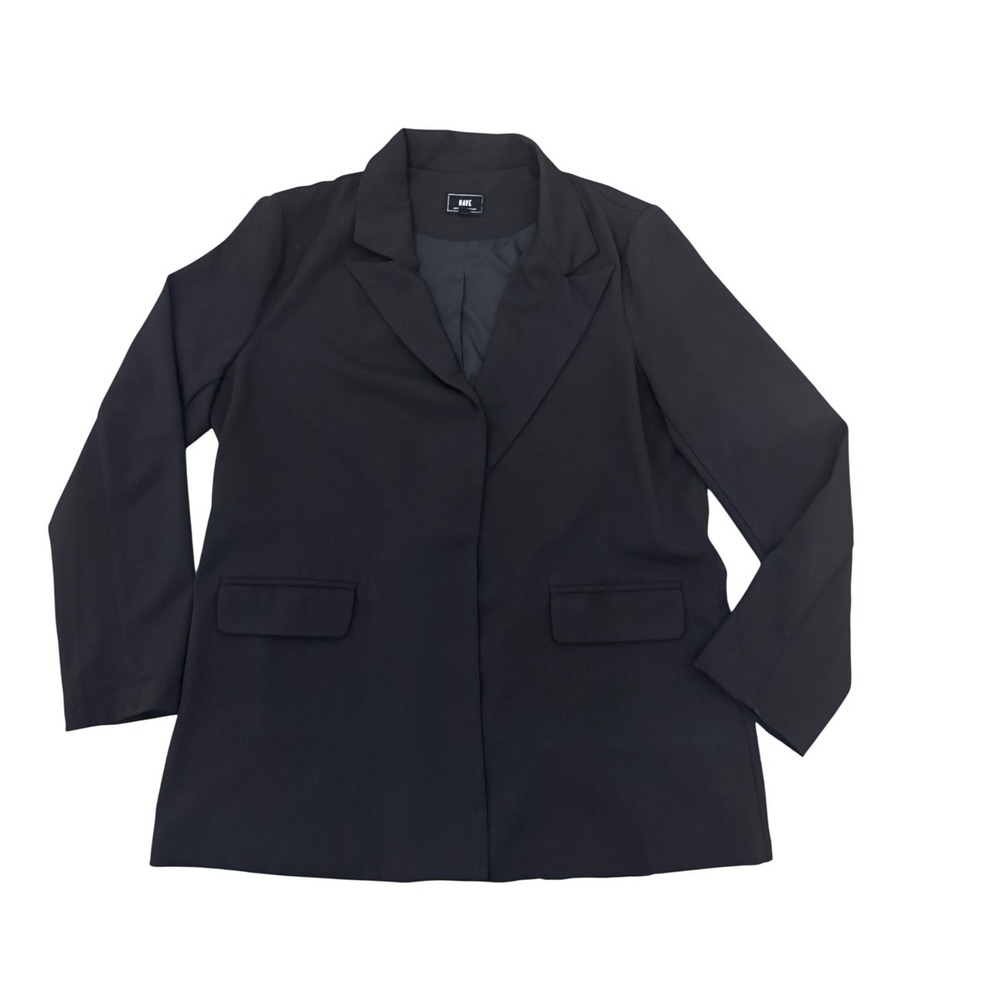 HAVE Los Angeles Womens Black Open Front Blazer Jacket Size L - Picture 4 of 7